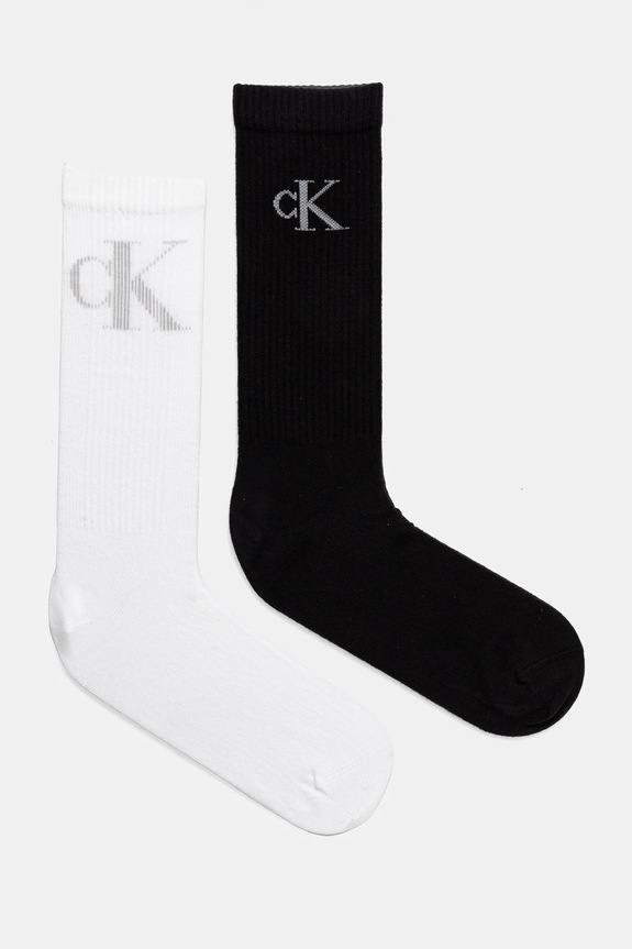 Čarape Calvin Klein Jeans 2-pack visoke čarape bijela 701231387