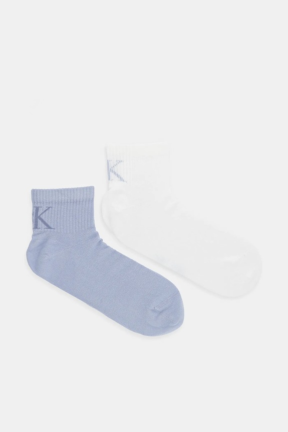 Κάλτσες Calvin Klein Jeans 2-pack λεπτό μοτίβο λευκό 701231392