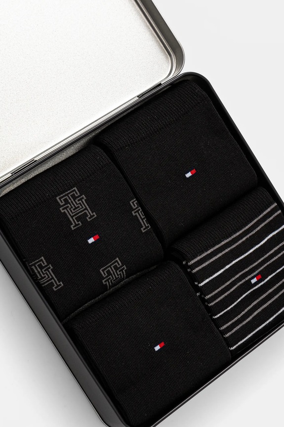 Ρούχα Κάλτσες Tommy Hilfiger 4-pack 701232605 μαύρο
