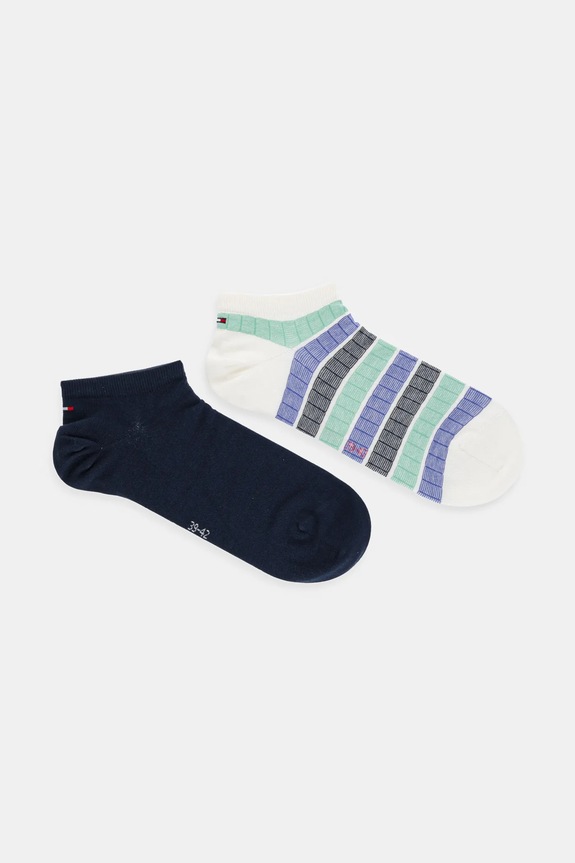 Tommy Hilfiger skarpetki 2-pack wzorzyste granatowy 701232934