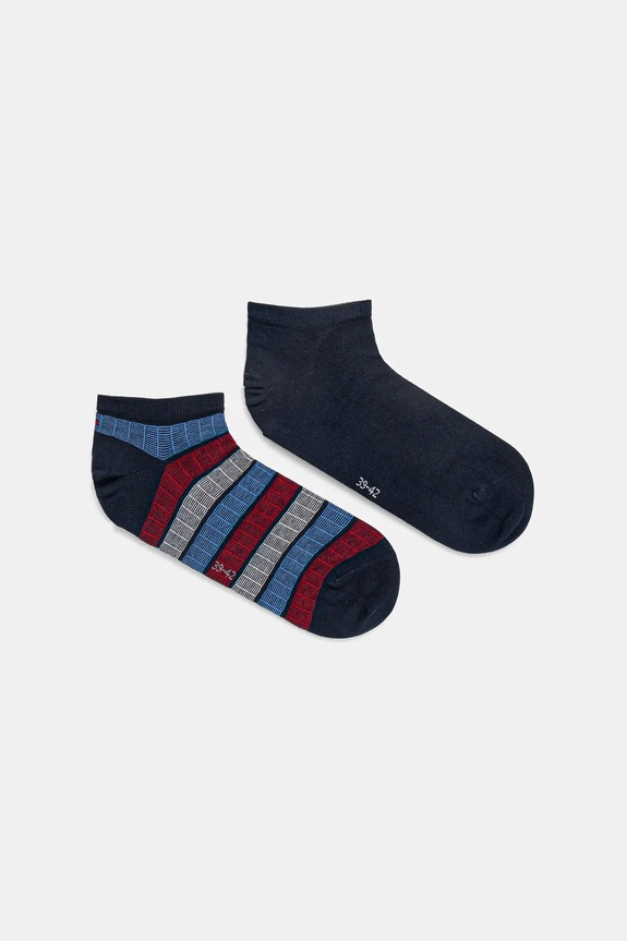 Κάλτσες Tommy Hilfiger 2-pack εμπριμέ σκούρο μπλε 701232934