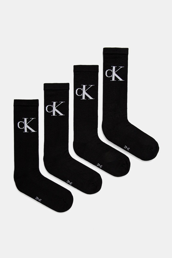 Čarape Calvin Klein Jeans 4-pack Planet friendly crna 701232676