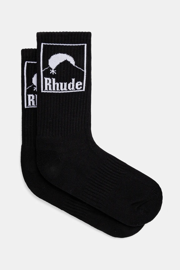 RHUDE socks Moonlight Badge ankle socks black RHPS25SO06117