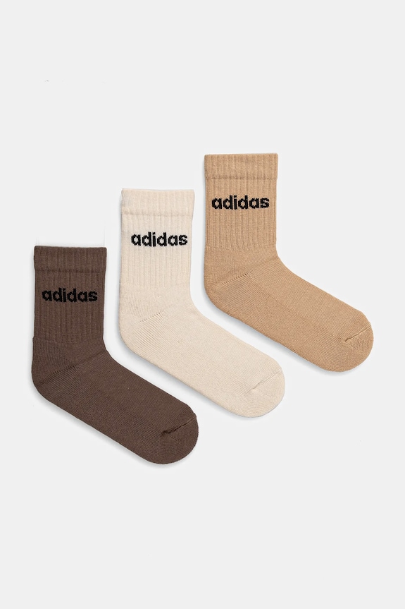 adidas calzini Essentials pacco da 3 calzini beige IZ0106