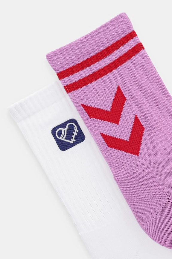 Hummel șosete Hummel x Community Love 2-pack 228036 alb SS25
