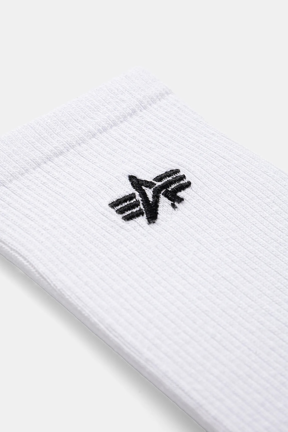Памучни чорапи Alpha Industries Basic Socks 3 Pack (3 чифта) 156986 бял SS26