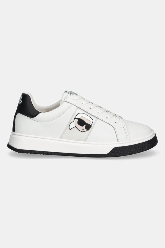 Karl Lagerfeld sneakersy skórzane dziecięce Z30380.36.39 biały SS25