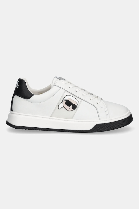 Karl Lagerfeld sneakersy skórzane dziecięce Z30380.36.39 biały SS25