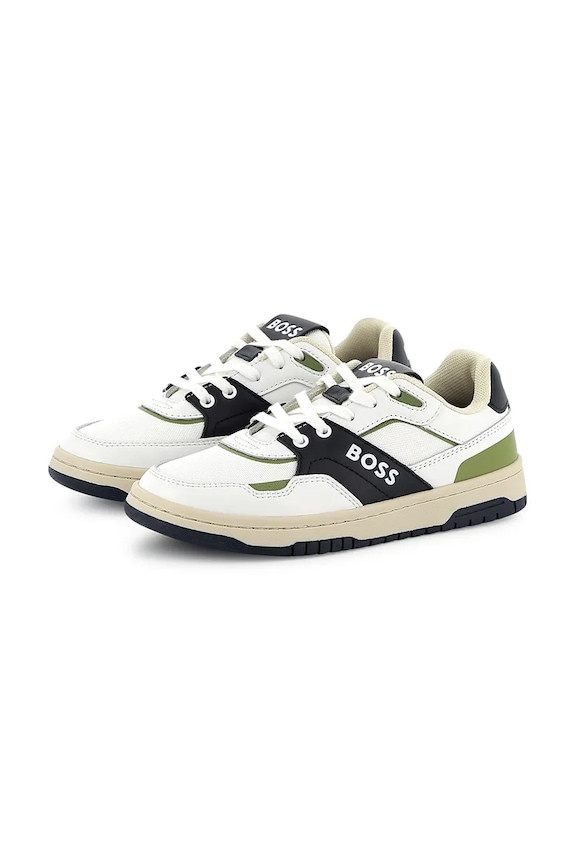 BOSS scarpe da ginnastica per bambini pelle fiore bianco J51659.27.35