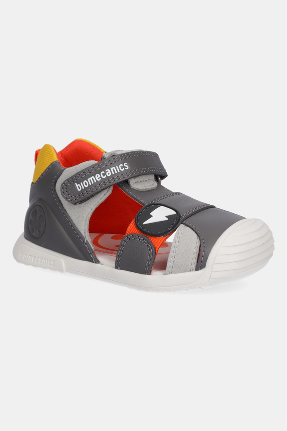 Biomecanics sandali per bambini finta pelle fiore grigio 252125