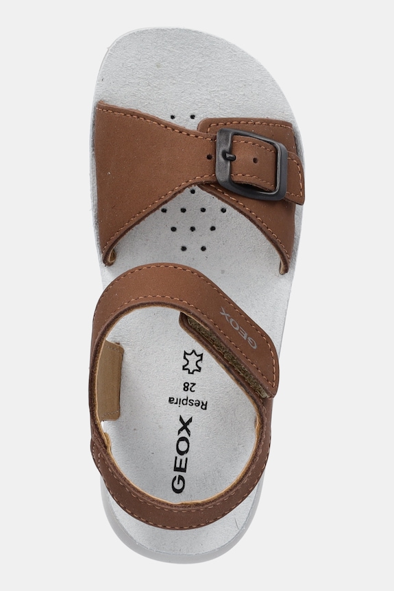 Dječje sandale od nubuka Geox LIGHTFLOPPY smeđa J45GQD.00032.28.35