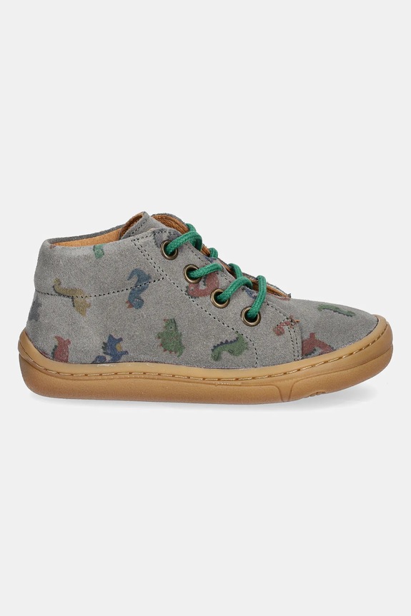 Froddo półbuty zamszowe dziecięce BAREFOOT FIRST STEP LACES G2130325.B.21.24 szary SS25