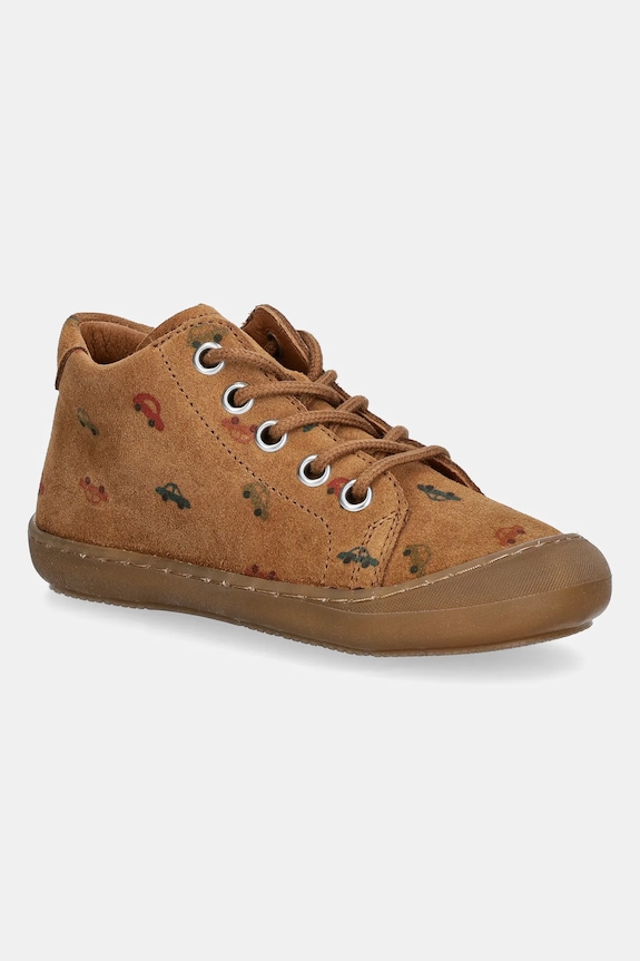 Detské semišové poltopánky Froddo OLLIE S LACES Planet friendly hnedá G2130327.B.25.26