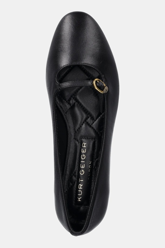 Kožené baleríny Kurt Geiger London Flexi Ballerina černá 3942400109.BLACK
