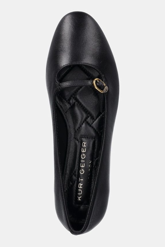 Kožené baleríny Kurt Geiger London Flexi Ballerina černá 3942400109.BLACK