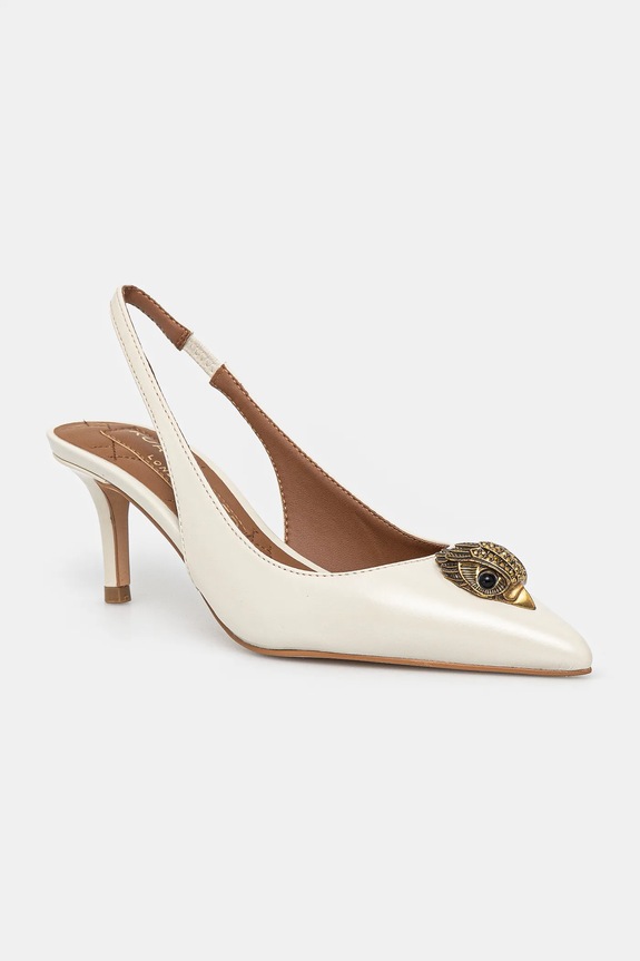 Lodičky Kurt Geiger London Belgravia Sling Back přírodní kůže béžová 9786941309.BONE