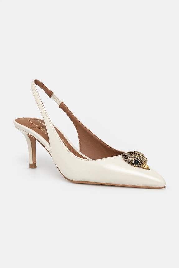Lodičky Kurt Geiger London Belgravia Sling Back přírodní kůže béžová 9786941309.BONE