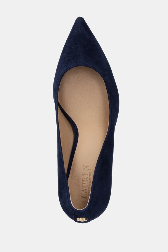 Γόβες σουέτ Lauren Ralph Lauren Lanette σκούρο μπλε 802709652023.410