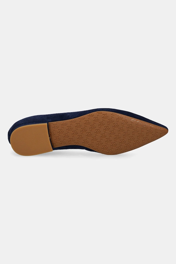 Lauren Ralph Lauren velúr balerina Londyn 802871265006.410 sötétkék
