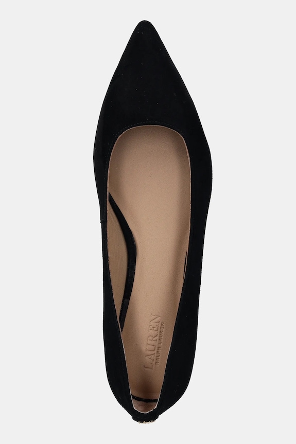 Semišové baleríny Lauren Ralph Lauren Londyn černá 802871265008.001