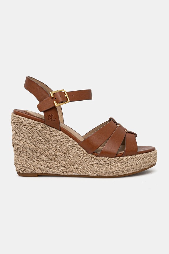 Usnjeni sandali Lauren Ralph Lauren Soffia Espdr 802953961001.200 rjava SS25