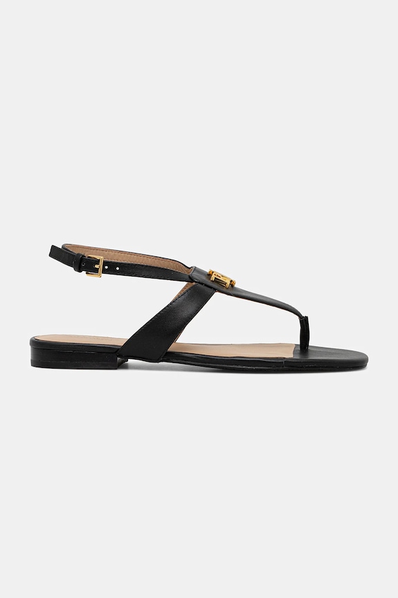 Kožené sandále Lauren Ralph Lauren Everley 802959145001.001 čierna SS25