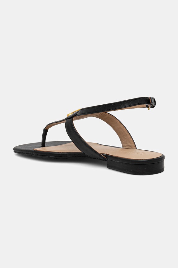 Obuv Kožené sandále Lauren Ralph Lauren Everley 802959145001.001 čierna