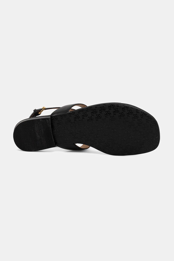 Kožené sandále Lauren Ralph Lauren Everley 802959145001.001 čierna