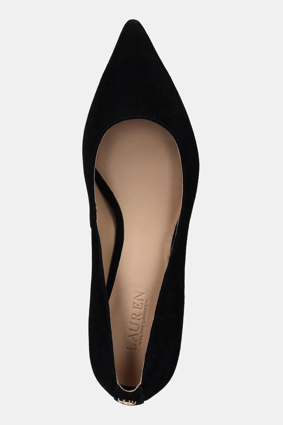 Semišové lodičky Lauren Ralph Lauren Adrienne černá 802962174001.001