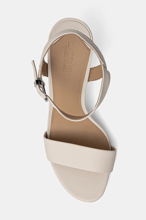 Kožne štikle Lauren Ralph Lauren Gwen 802940727005.100 bež