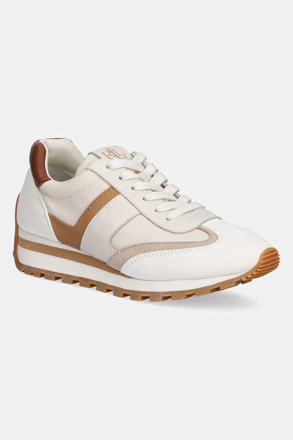 Sneakers Lauren Ralph Lauren Dani δέρμα σαμουά μπεζ 802943462002.100