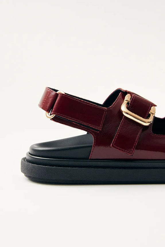 Alohas sandale de piele Harper S100731.01 burgundia SS25