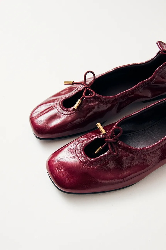 Παπούτσια Δερμάτινες μπαλαρίνες Alohas Rosalind S100776.02 μπορντό