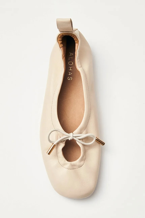 Alohas baleriny skórzane Rosalind S100303.01 beżowy