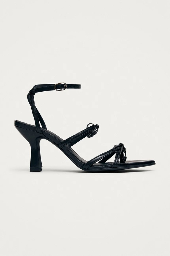 Alohas sandały skórzane Malia 5-8 cm czarny S100598.01