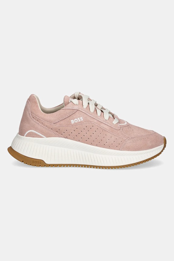 Σουέτ sneakers BOSS TTNMEVO 50536421.689 ροζ SS25