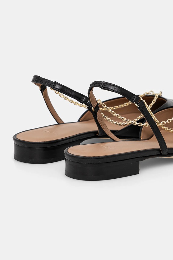 Kožne balerinke BOSS Charlieze crna 50536321.001