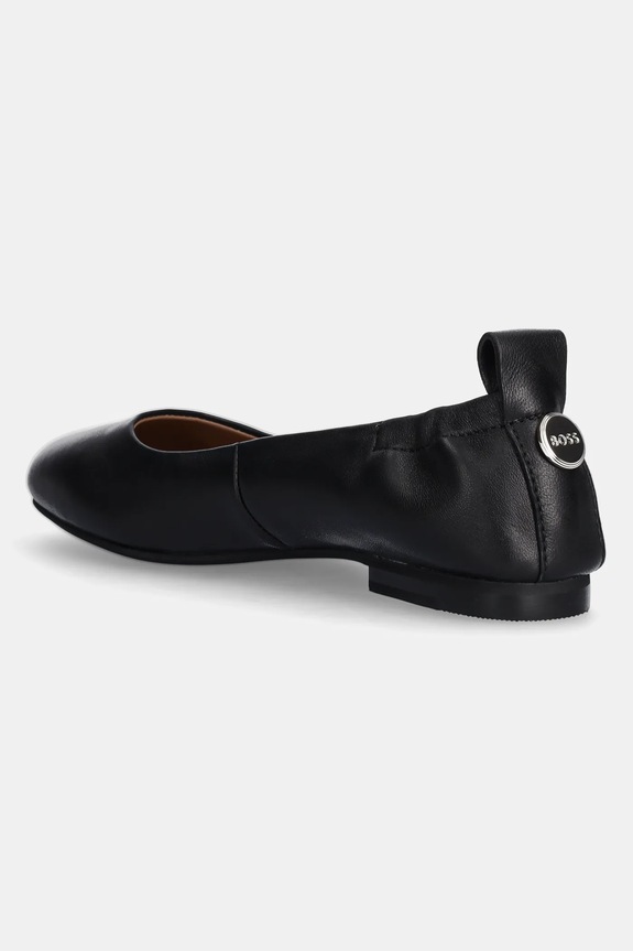 Încălțăminte BOSS balerini de piele Dasy 50536560.001 negru