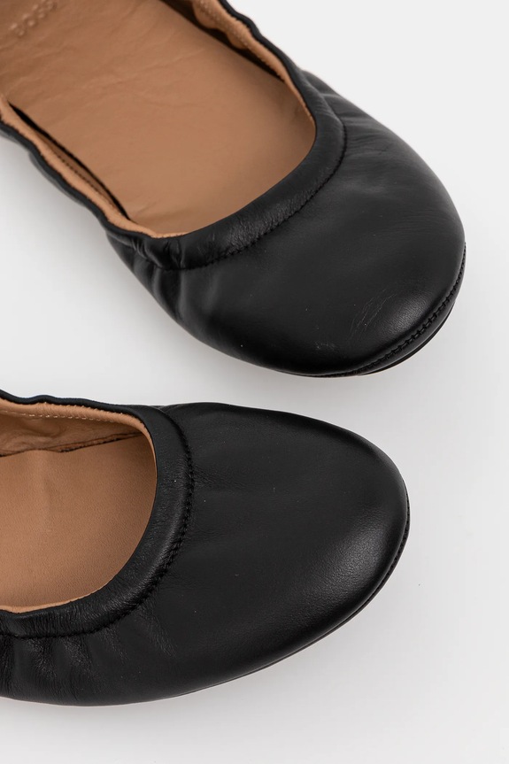 Kožne balerinke BOSS Roxanne crna 50542390.001