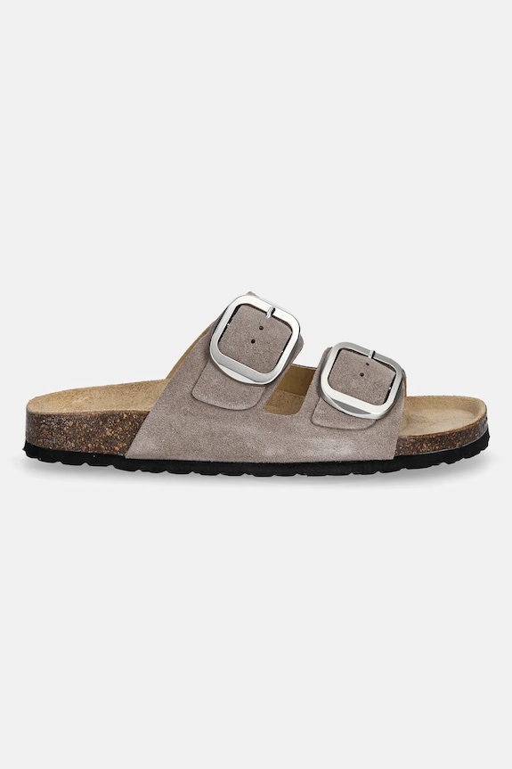 Bianco klapki zamszowe BIAMIAMI 11201783 szary SS25