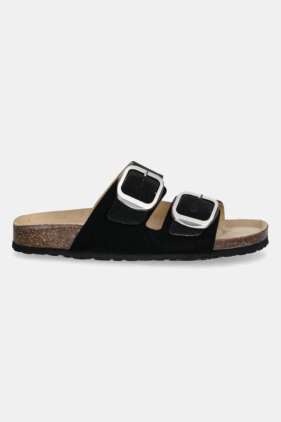 Παντόφλες σουέτ Bianco BIAMIAMI 11201783 μαύρο SS25