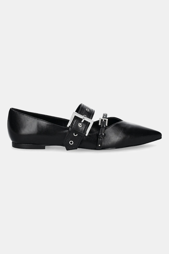 HUGO baleriny skórzane Maridia 50536400.001 czarny SS25