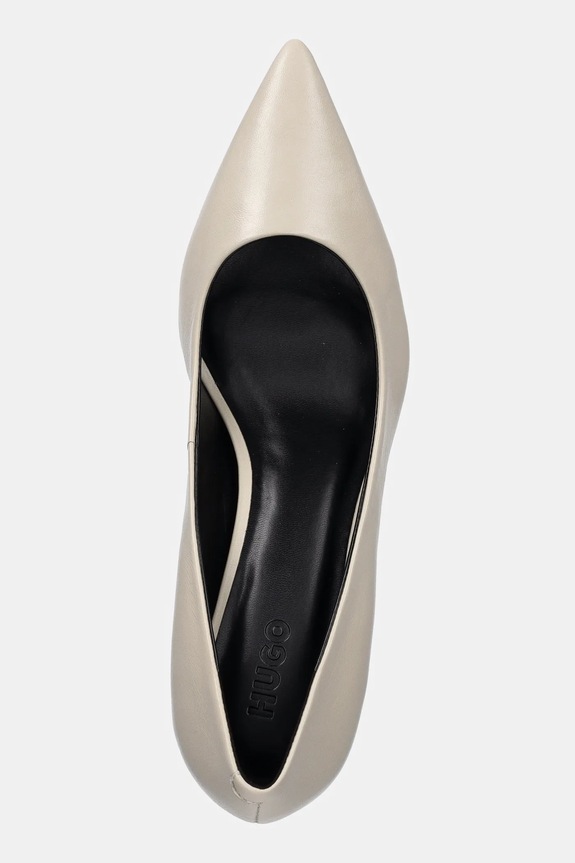 HUGO bőr flip-flop Devany bézs 50536630.272