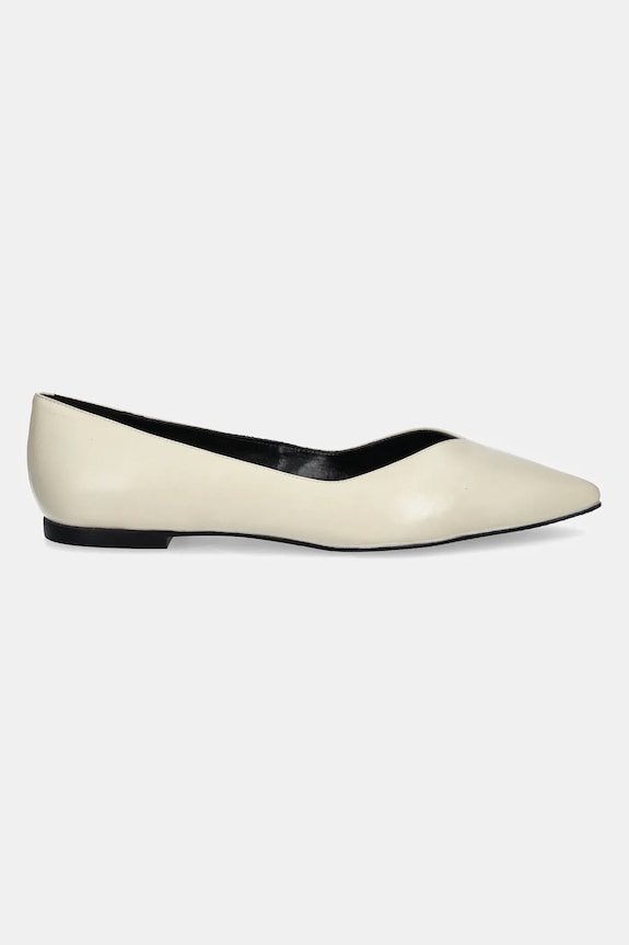 Кожаные балетки HUGO Maridia 50536651.272 бежевый SS25