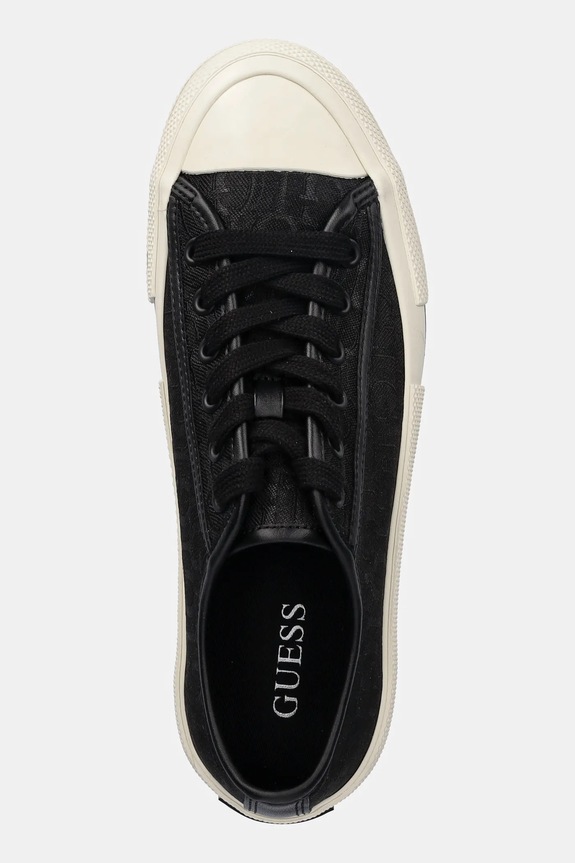 Πάνινα παπούτσια Guess CAREY μαύρο FLPCAR.FAL12.BLACK