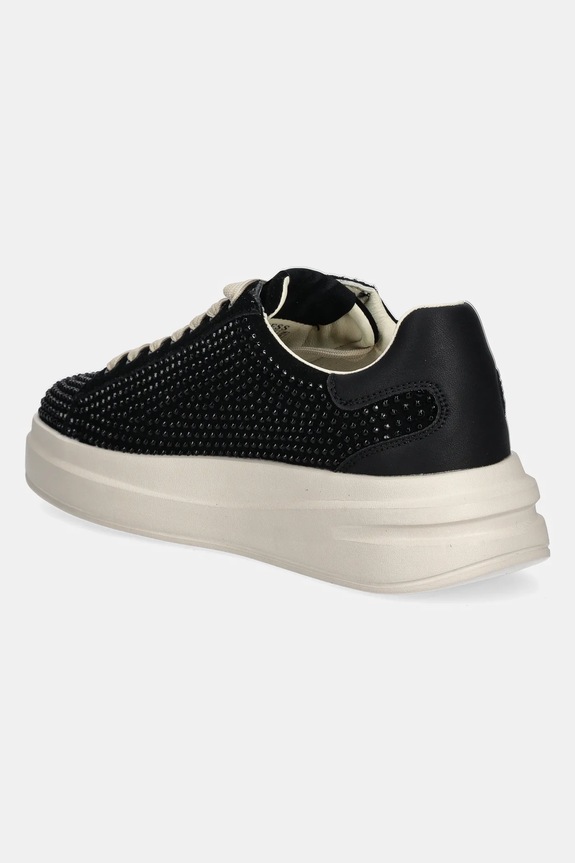 Obuwie Guess sneakersy skórzane ELBINA FLPELB.SUE12.BLACK czarny