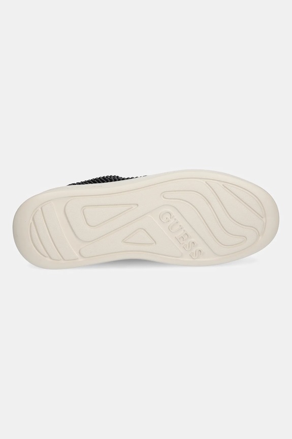 Guess sneakersy skórzane ELBINA FLPELB.SUE12.BLACK czarny