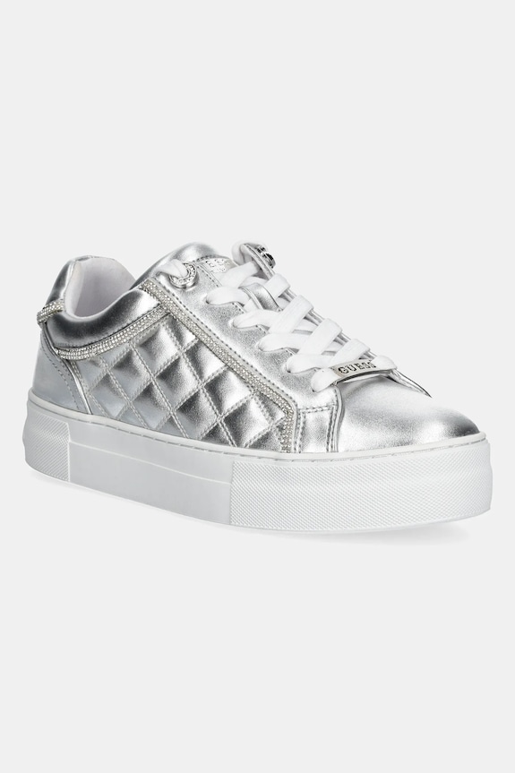 Sneakers Guess GRATEA συνθετικό ασημί FLPGRA.ELE12.SILVE