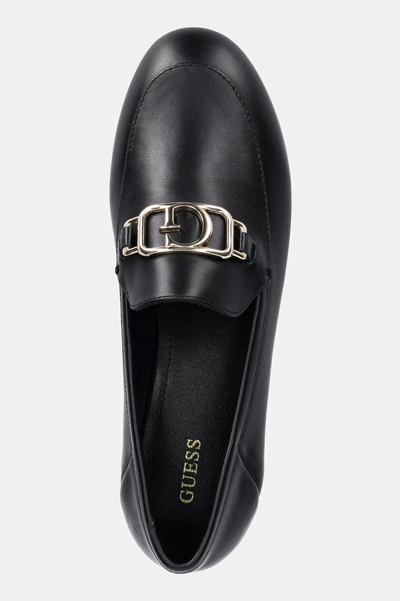 Kožené mokasíny Guess MARTYNAS čierna FLPMAR.LEA14.BLACK