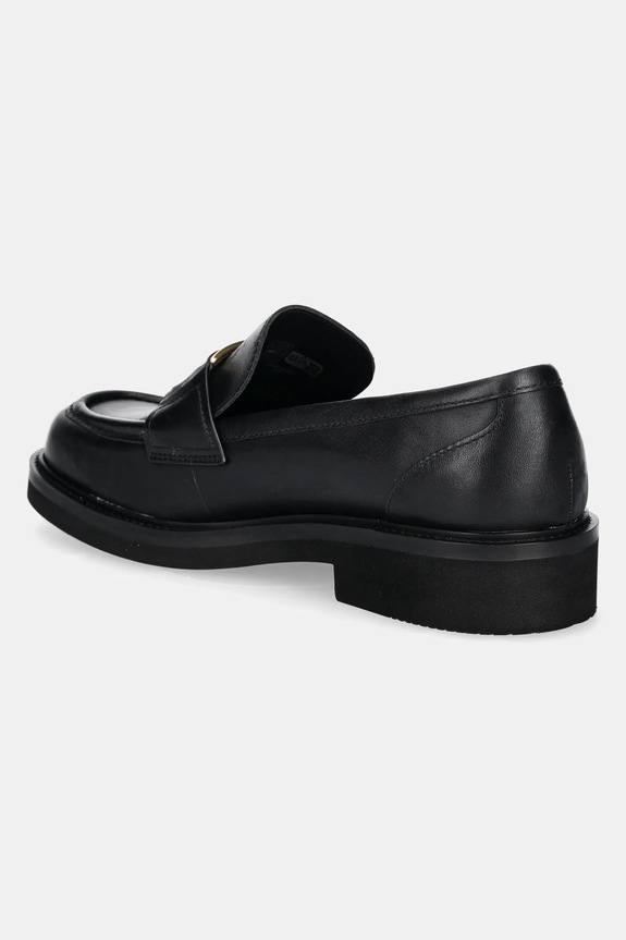Obuwie Guess mokasyny skórzane SHUTTLE FLPSHU.LEA14.BLACK czarny